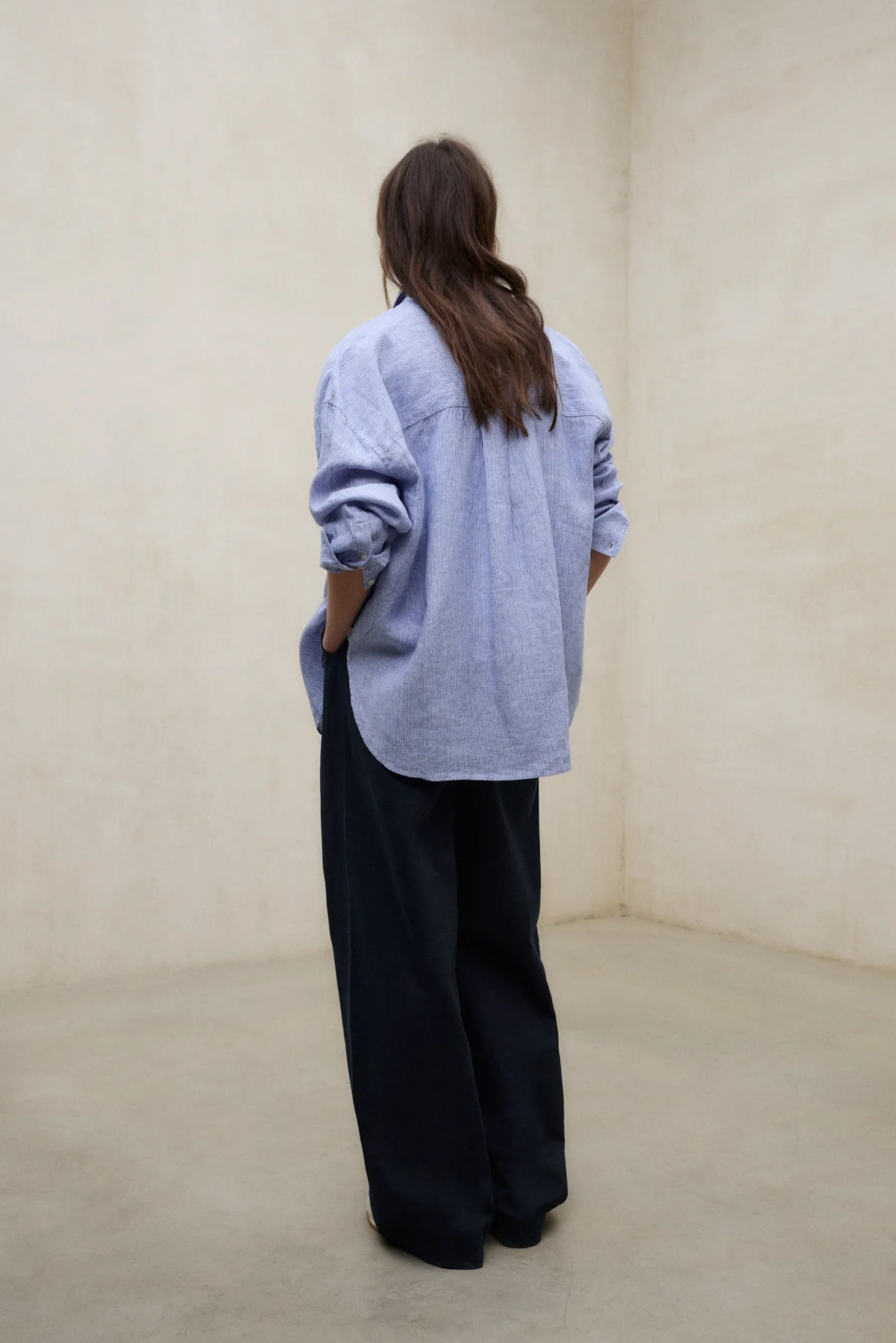 CAMISA DARIA A RAYAS AZUL - Image 3
